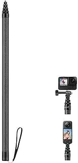 XUMIUZIY 5m Invisible Selfie Stick for Insta 360 X4/X3/X2 Action Cameras, Selfie Stick Extension Pole with Top 1/4 Inch Screw & Bottom 1/4 Inch Screw Hole (9 Section)