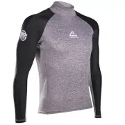 Adrenalin Grey Beach Mens Rashie Long Sleeve Small Rash Guard Span-Flex Lycra