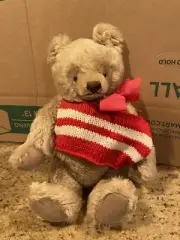 Vintage Steiff Teddy Bear Made in Austria new With Tags 1970 Vest & Bow