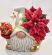 Ceramic Bisque~ Ready to Paint~ Gunner Gnome~clipin light included