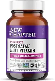 New Chapter Postnatal Vitamins, Lactation Supplement with Fermented Probiotics + Wholefoods + Vitamin D3 + B Vitamins + Organic Non-GMO Ingredients - 270 ct (Packaging May Vary)