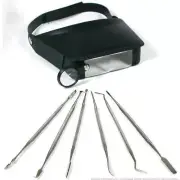 Headband Magnifier & 6 Wax Carving Tools Jewelers jewelry Design & Repair Tools