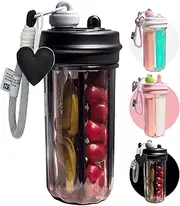 HANWUDI 2 in 1 Tumbler - 28oz Split Cups for Drinks, Coffee and Water Bottle Split Tumbler, A Cup for Two Different Drinks, Outdoor Camping, Hiking, Office Drinks
