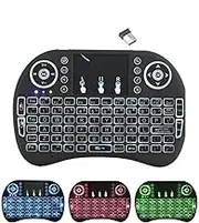 EMEBAY - 2.4GHz i8 Mini Wireless Keyboard with Touchpad Mouse LED Backlit for Smart TV Remote Control/PC/Pad/Xbox/Android Box