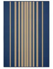[Double Rugs] Illusion Washable New Jute Area Rug in Blue