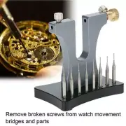 Watchmaker Repair Tool Watch Damaged Stripped Broken Screw Remover Drill & 8pins