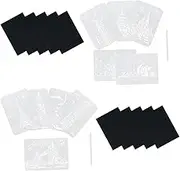 OHPHCALL 2 Sets Scratch Painting Kits for Adults with Templates Scratch Papers DIY Art Set for Adults for Creative Projects Travel Activities