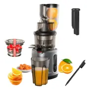 [EU Direct] BioloMix Cold Press Juicer with 75mm Feed Tube 200W 40-65RPMMasticating Juice Extractor Fits Whole Fruits