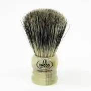 OMEGA Bristle Mix (Boar Bristle & Badger) Shave Brush, Resin Handle aka The Runt