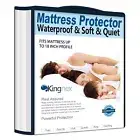 Cooling King Size Mattress Protector Waterproof Ultra Soft Noiseless Smooth J...