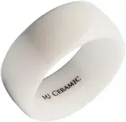 [MJ Metals Jewelry] Red Ceramic 3mm or 4mm Ring Classic High Polished Wedding Band