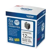Brother Label Tape Black on White Pack of 5 TZE231M5