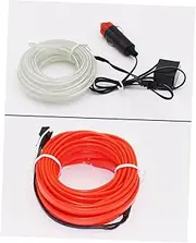 GANAZONO Wire Light Tube Neon Cold Light Strip Red for Interior Decoration Energy Saving Low Power Consumption for Cars and Home Use