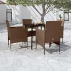 5 Piece Garden Dining Set with Cushions Outdoor Furniture Patio Table Chai 99324