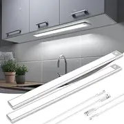 CHENBEN Under Cabinet Motion Sensor Light,40CM Wardrobe Rechargeable Batteries Kitchen Cabinet Motion Sensor Night Light 2PCS 6500K 1500mAh USB Under Cabinet Lighting Suitable for Stairs