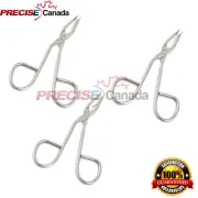 3 Pcs Eyebrow Eyelash Style Tweezer Scissor 3.4" Hair Remover Beauty Makeup