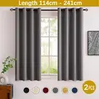 2X Blockout Curtains Thermal Blackout Curtain Eyelet Draperies Pair for Bedroom