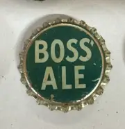 BEER bottle cap crown Boss ale cone flat top cork tin SEATTLE WA Sick's label