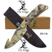 Elk Ridge Guthook Hunter Knife ER-116 8" overall. 3 1/2" 440 stainless guthook