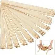 Sasylvia 20 Pcs Pottery Teaching Rolling Mud Stick Guide Mudboard Guide Wooden Strips Rolling Pin Guides Pottery Tools and Supplies for Manual Polymer Clay Tool Gift Craft(Multi Sizes)