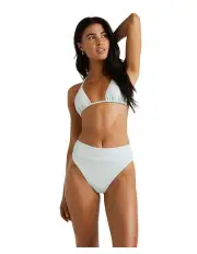 [RVCA] Maisey High Rise Cheeky Bikini Bottoms in Sky High