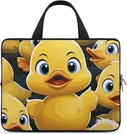 Laptop Case Sleeve Shockproof Computer Carrying Bag Cute Duck Animal Notebook Case Cover Laptop Bag Water Resistant Computer Cases Tablet Briefcase for Travel Business 12 Inch
