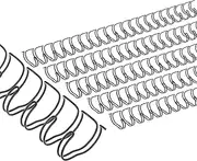 uxcell 16mm (5/8") Double Loop Wire Binding Combs, 20 Pcs Metal Twin Loop Binding Coils 140 Sheet Capacity 2:1 Pitch 21 Ring Binding Spines, Black