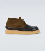 [Marni] Marni Patchy suede combat boots AU 7 black