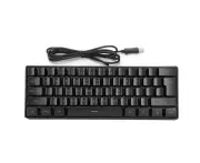 Gaming Keyboard FN Combination Shortcut Keys 61 Keys 5 Adjustable Levels RGB USB Wired Mechanical Keyboard