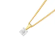 9ct Gold Diamond Solitaire Pendant