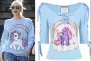 New Moschino 2017 My Little Pony Celeb Blue Sweatshirt T Shirt 2 4 38 40 Top S M