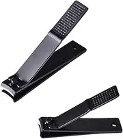 Ipetboom 2pcs Fingernail Nail Clippers Stainless Steel Manicure Tools Set with Catcher for Men Women