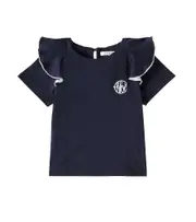 [Chloe Kids] Chloé Kids Embroidered cotton jersey top Y 4 blue