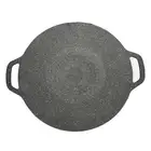 (30cm)Korean BBQ Grill Pan Non Stick Round BBQ Griddle With Double Handles And