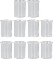 10Pcs Glass Beaker Set, Laboratory Borosilicate Glass Measuring Cup with Scale, 25mL Capacity, for Science Lab and Kitchen