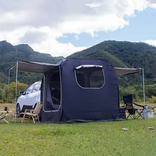 車尾帳篷 車尾延伸帳篷車邊自動帳篷免搭建速開自駕游露營帳篷野營遮陽棚-快速出貨