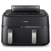 Philips 5000 Series 9 Litre XXL Dual Basket Steam Airfryer. NA551/00