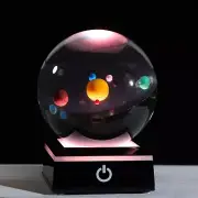 3d Solar System Model Crystal Ball 80mm 3.15inch - Outer Space Astronomy Gift...