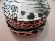 White & Black Mixed Print Travel Jewelry Box-4x2 inches