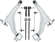 Front Lower Control Arms Tie Rod End Stabilizer Link 8pcs Kits Compatible For Cadillac SRX 2010 2011 2012 2013 2014 2015 2016