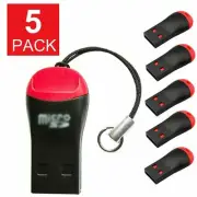 5Pcs USB Memory Card Reader USB 2.0 Adapter for Micro SD SDHC SDXC TF Hi-Speed
