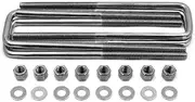 Axle U-Bolt Kits 12.5" Extended Square U-Bolts 2.5 Wide Leaf Springs for 1988-2019 Chevy GMC Silverado 1500 C1500 Sierra 1500 35637