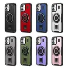 Full Coverage Non-Slip Skin Carbon Fiber Rotating Holder Case for Iphone 16 Plus