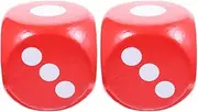 CHICAMPERA 2pcs Oversized Dice for Parties and Events Jumbo Game Props for Raffles and Group Activities Safe and Engaging Educational Tool Decorative Dice