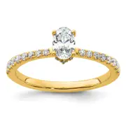 14k Yellow Gold 3/4 Ct. Lab Grown Diamond VS/SI+ G+ Oval Solitaire Engagement Ring