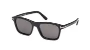 Tom Ford BARRON FT1179 01D Shiny Black/Smoke Polarized Square Men's Sunglasses