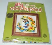 Jiffy Needlepoint Kit Davenport, Photo Frame Yellow Daisies 5614 NEW