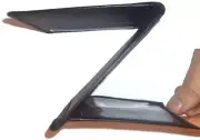 Genuine Leather Z Fold Money Clip Front Pocket Men's Wallet