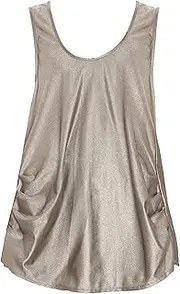 [CIADAZ] EMF Anti-radiation Clothes, Maternity Clothes Radiation Protection Vest Silver Fiber for Pregnant Mobile Phone Radiation EMF Shielding Clothing,Silver,L MU415