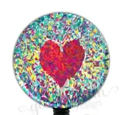 Heart Retractable Badge Holder, Heart Badge Reel, Love Badge Holder GG2066